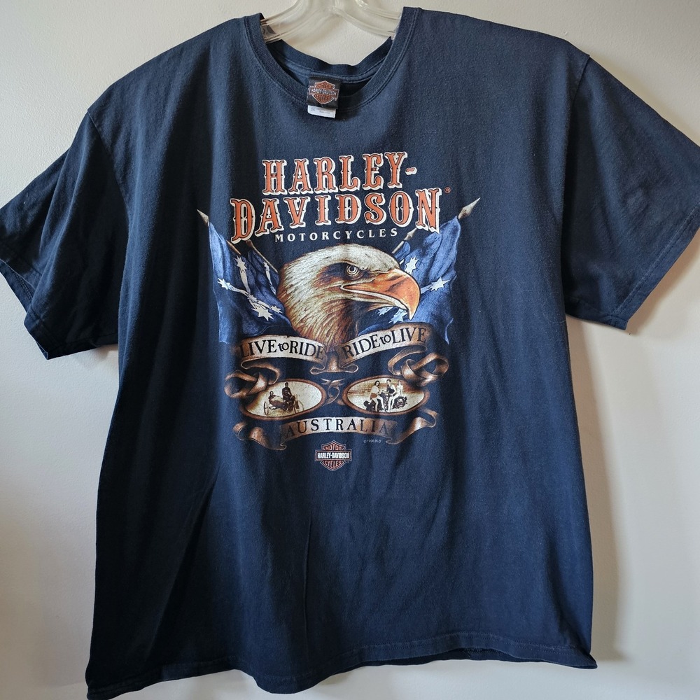 Harley Davidson T-Shirt Australia Men's Size 2XL Double Sided Vintage 1996 Perth